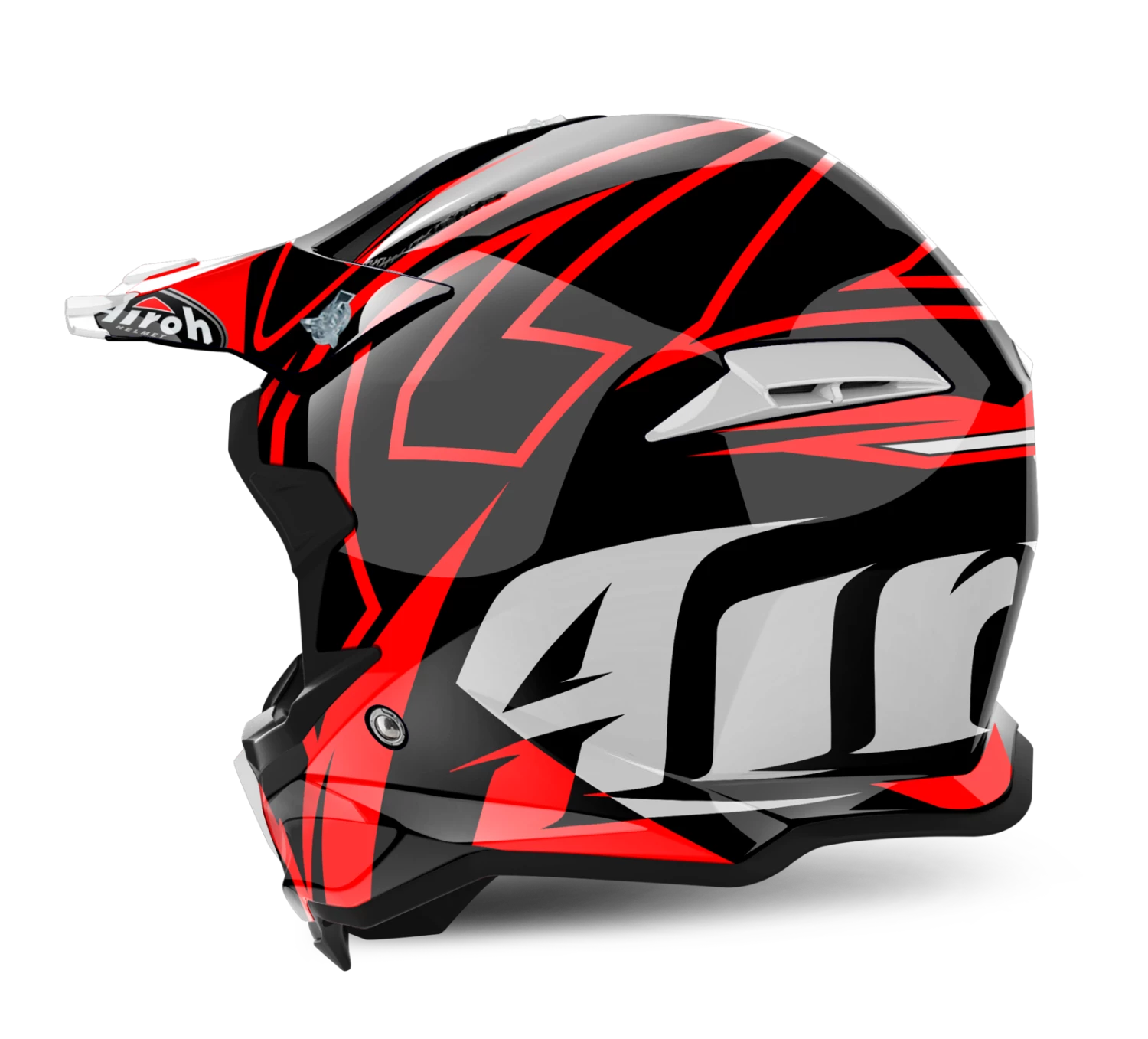 Airoh Terminator Open Vision Shock Red Helmet 5 Airoh Terminator Open Vision Shock Red Helmet - Image 3