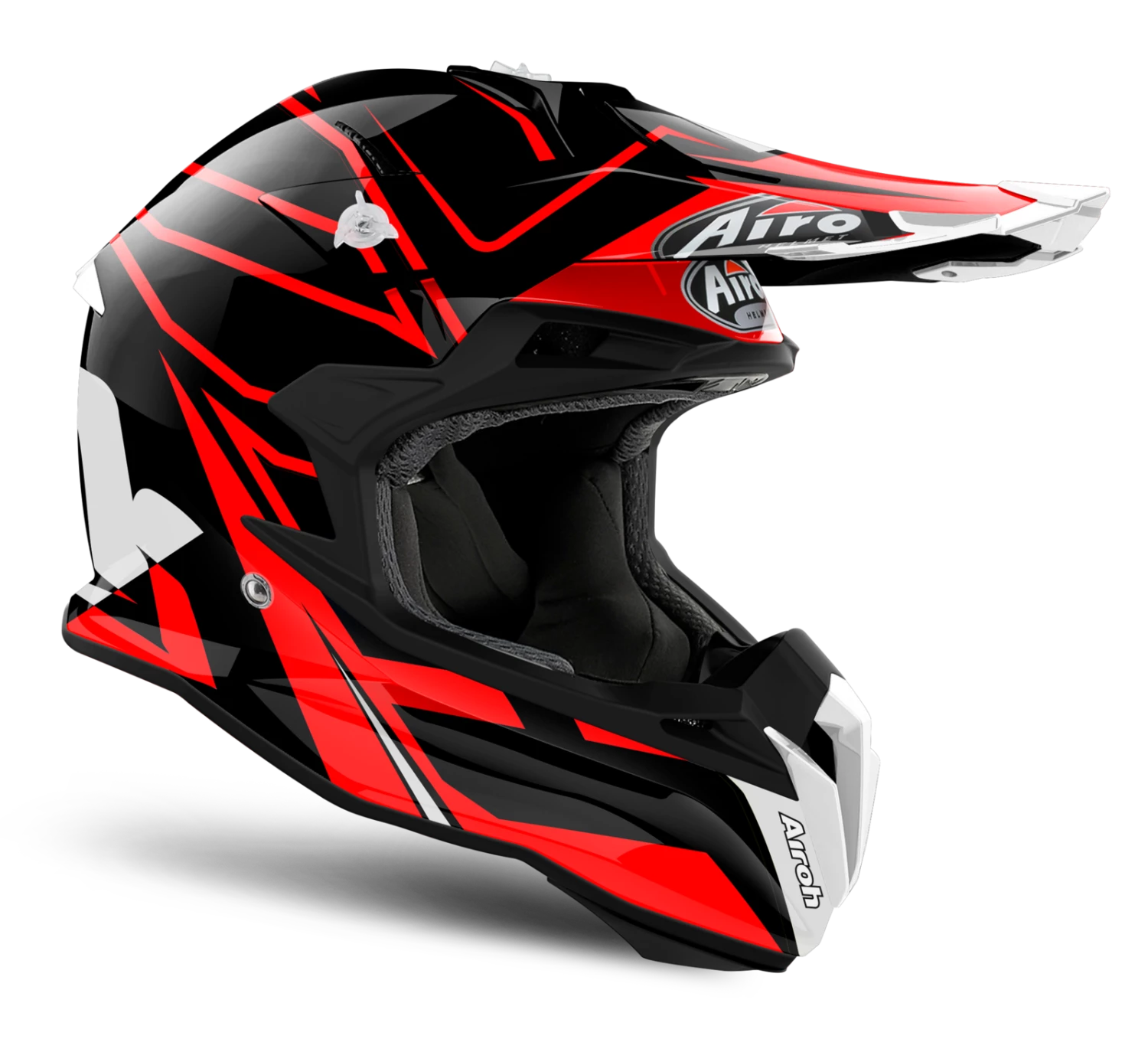 Airoh Terminator Open Vision Shock Red Helmet 6 Airoh Terminator Open Vision Shock Red Helmet - Image 4