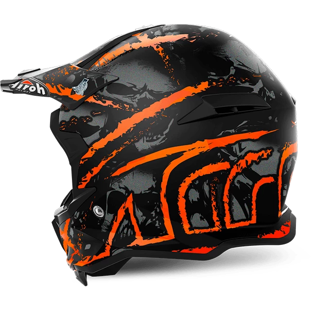 Airoh Terminator Open Vision Carnage Orange Helmet 4 Airoh Terminator Open Vision Carnage Orange Helmet - Image 2