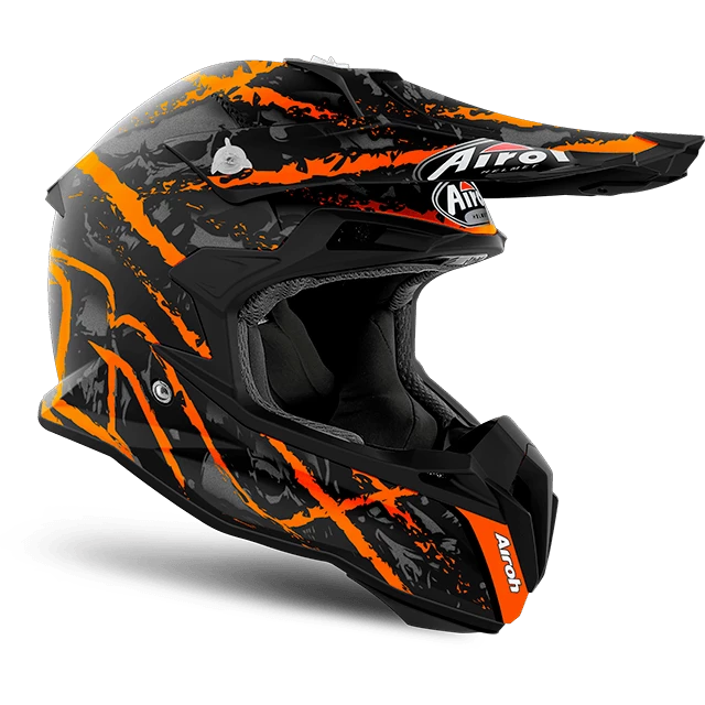 Airoh Terminator Open Vision Carnage Orange Helmet 5 Airoh Terminator Open Vision Carnage Orange Helmet - Image 3