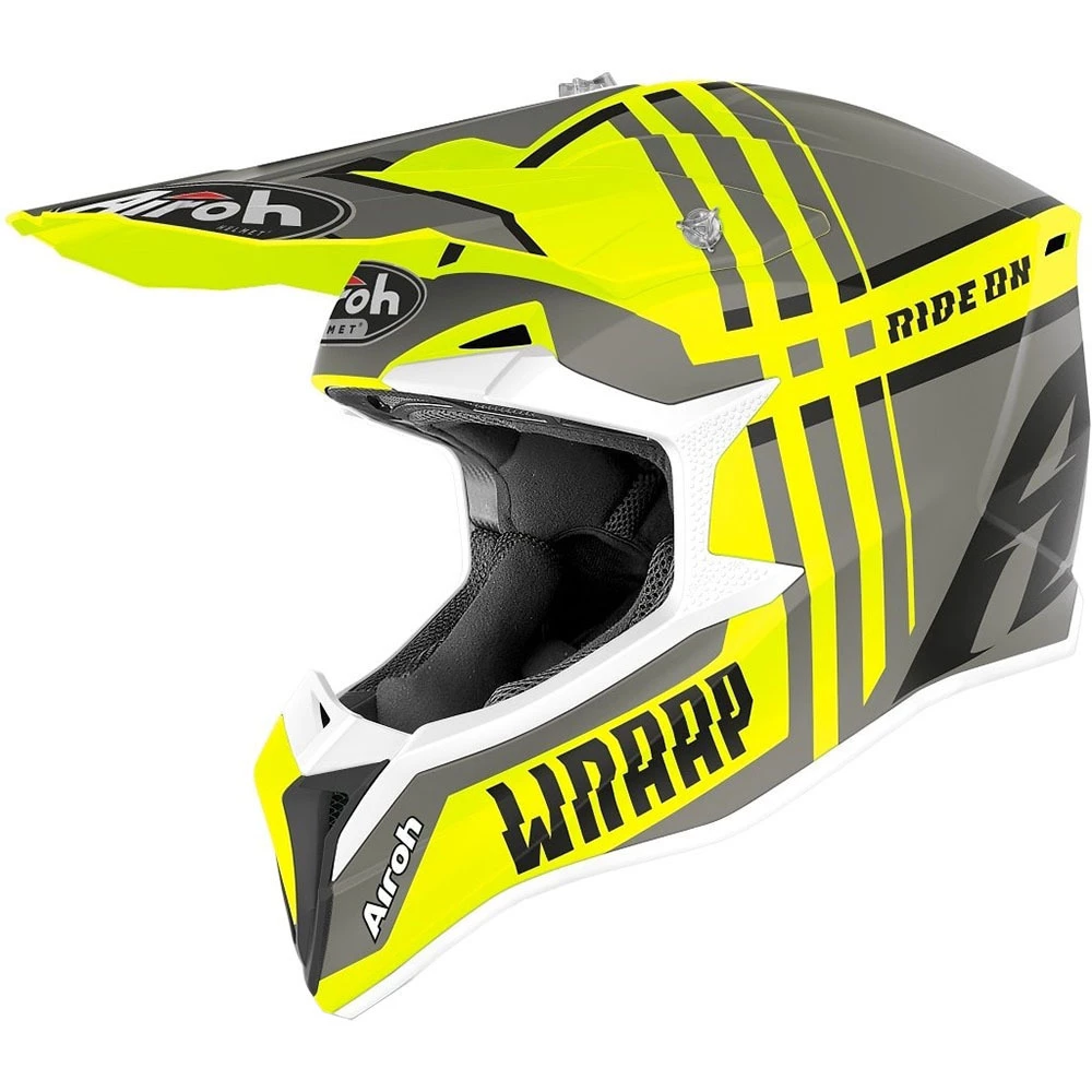 Airoh Wraap Broken Matte Yellow Helmet 3 Airoh Wraap Broken Matte Yellow Helmet