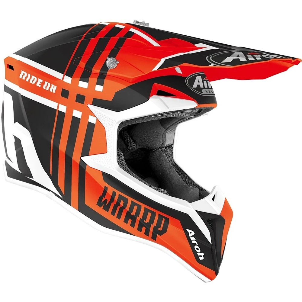 Airoh Wraap Broken Matte Orange Helmet 4 Airoh Wraap Broken Matte Orange Helmet - Image 2