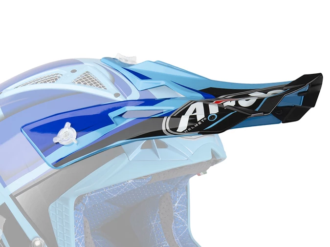 Airoh HAZV6025 Replacement Peak for Aviator 2.2 Helmets Check Blue 3 Airoh HAZV6025 Replacement Peak for Aviator 2.2 Helmets Check Blue