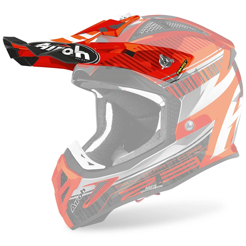 Airoh HAZV6058 Replacement Peak for Aviator 2.3 Helmets Novak Chrome Orange 3 Airoh HAZV6058 Replacement Peak for Aviator 2.3 Helmets Novak Chrome Orange